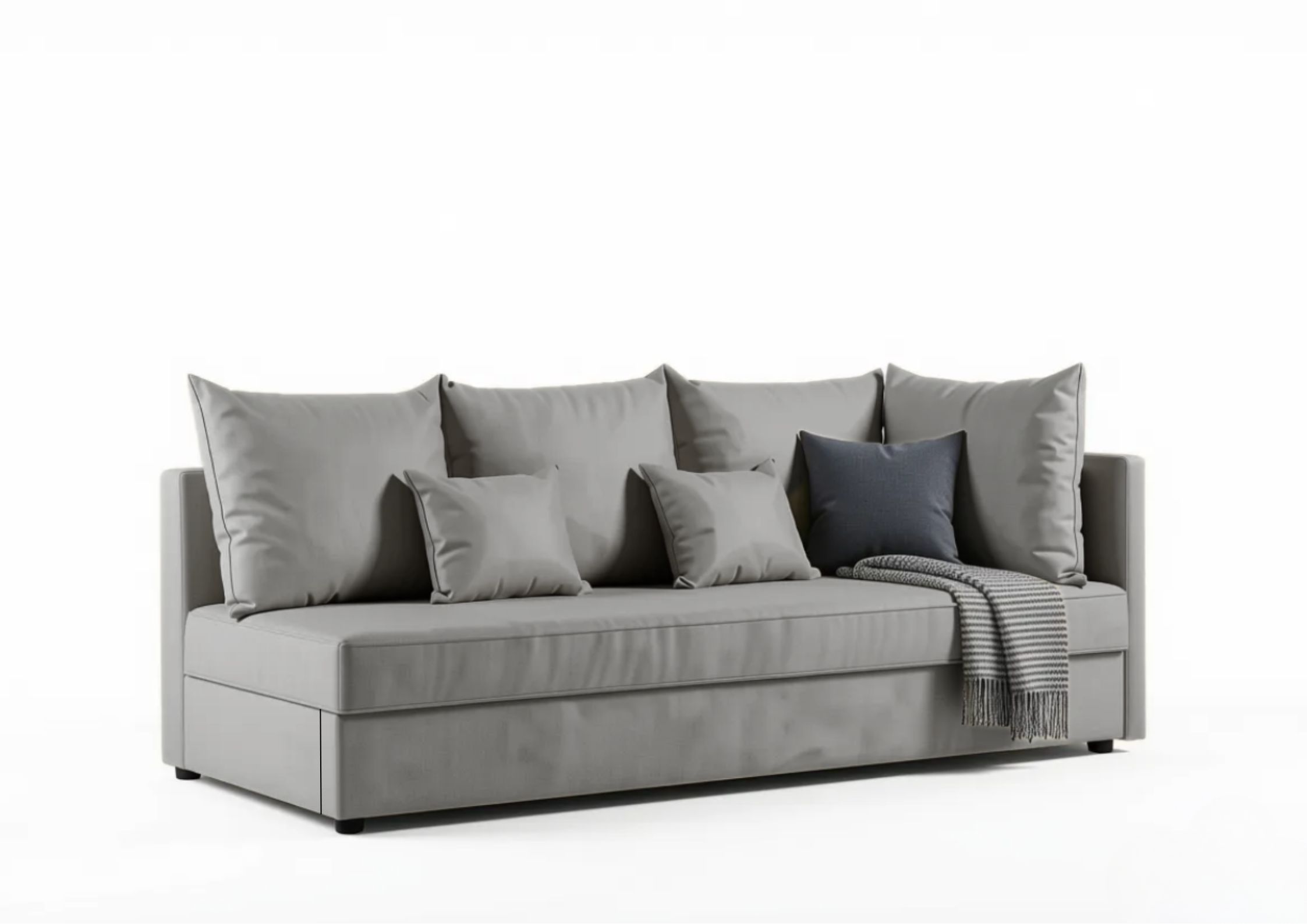 Szara sofa do salonu Mobo